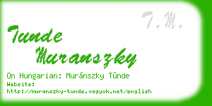 tunde muranszky business card