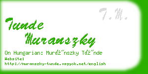 tunde muranszky business card